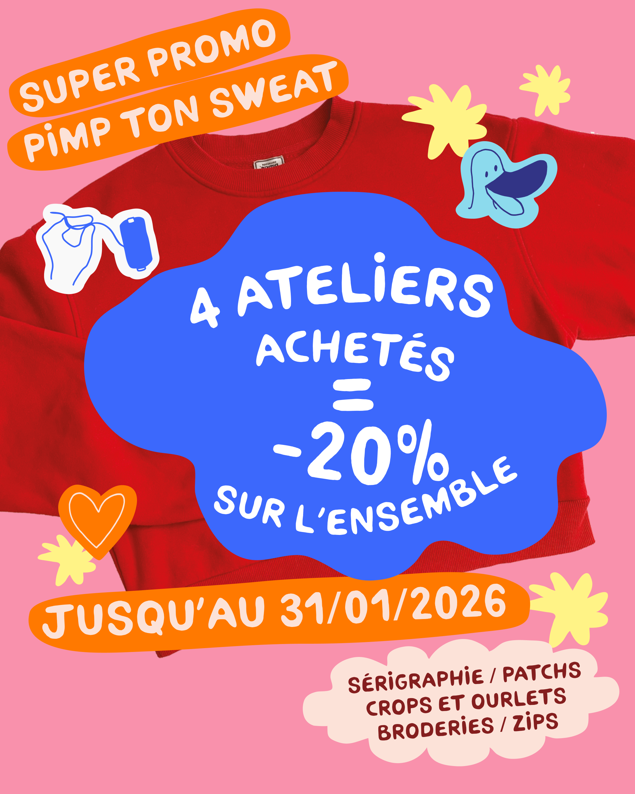 PIMP TON SWEAT - Spécial CROP