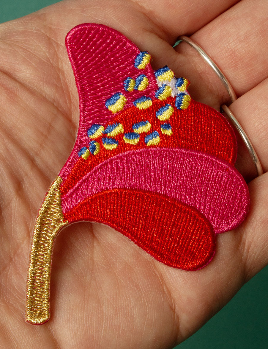 LE PAVOT - patch thermocollant, broche, boucles d'oreilles