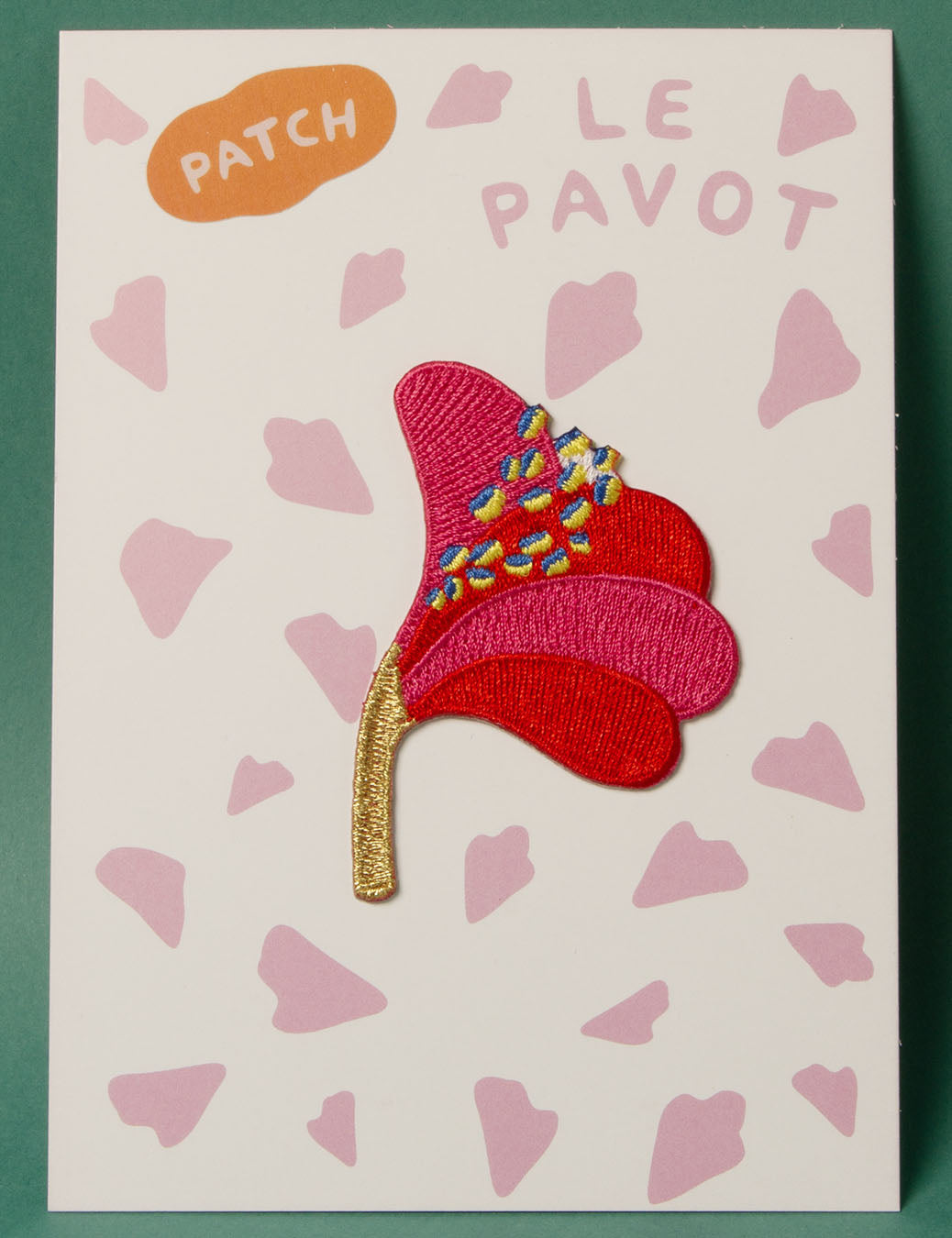 LE PAVOT - patch thermocollant, broche, boucles d'oreilles