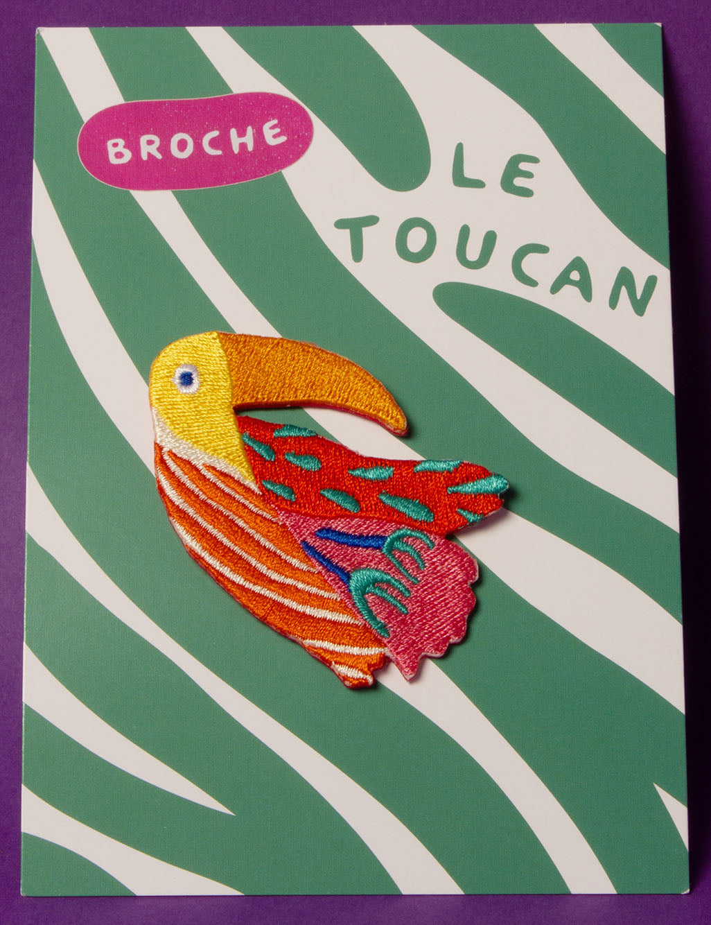 LE TOUCAN - patch thermocollant, broche