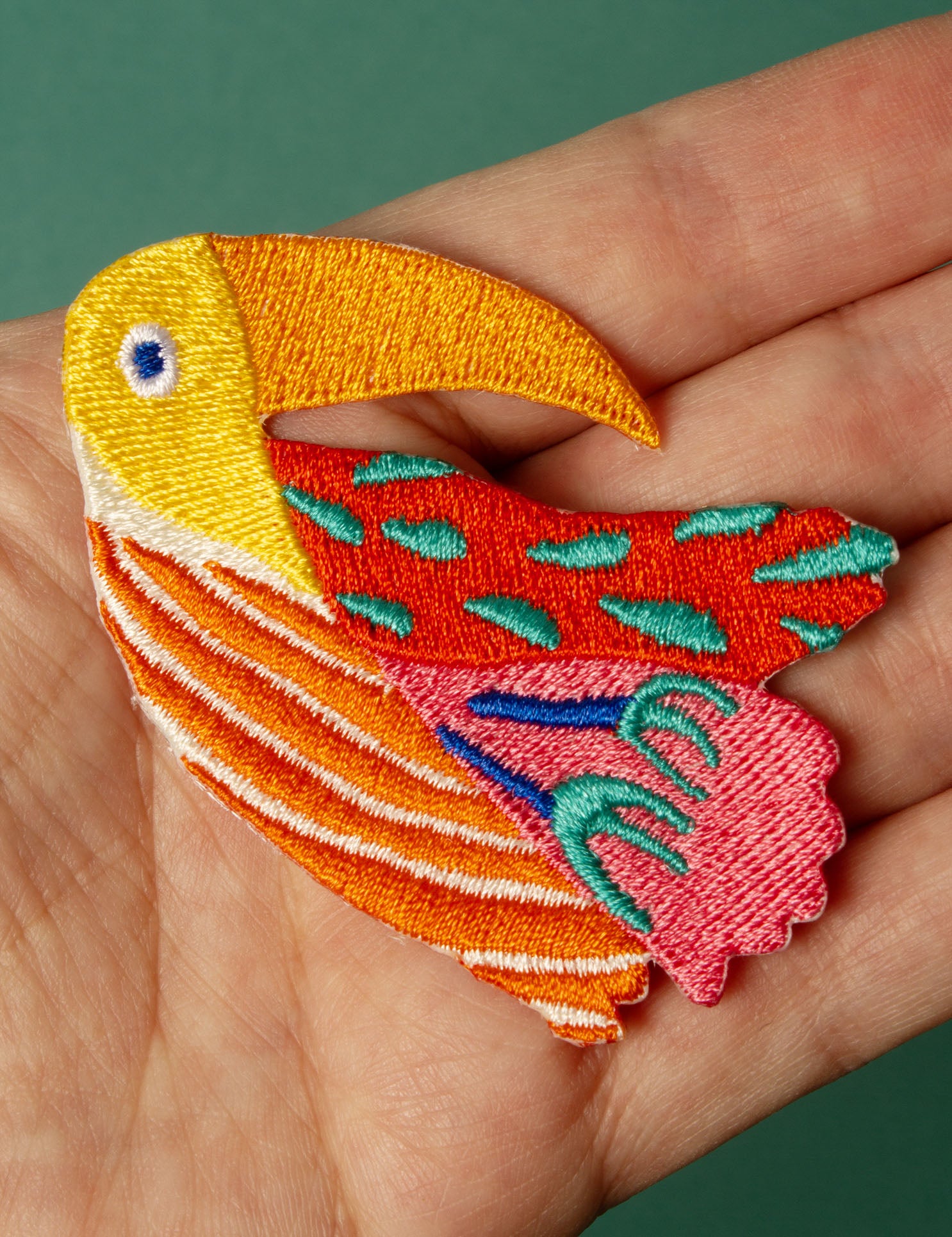 LE TOUCAN - patch thermocollant, broche